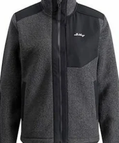 Lundhags Men's Saruk Wool Pile Mid Full Zip Charcoal