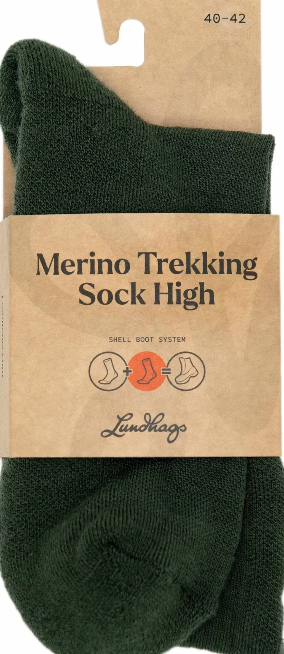 Lundhags Merino Trekking Sock High Forest Green