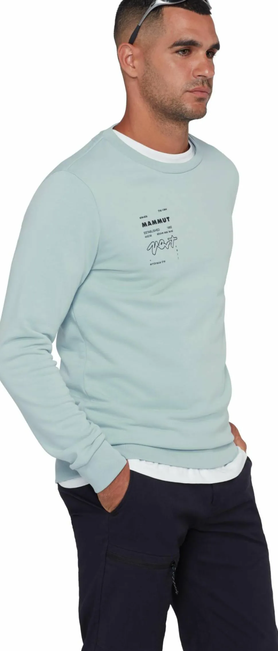 Mammut Men's Mammut Core ML Crew Neck Vert Nebla
