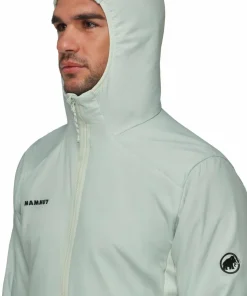 Mammut Men's Rime Air In Hybrid Hooded Jacket Silver Sage