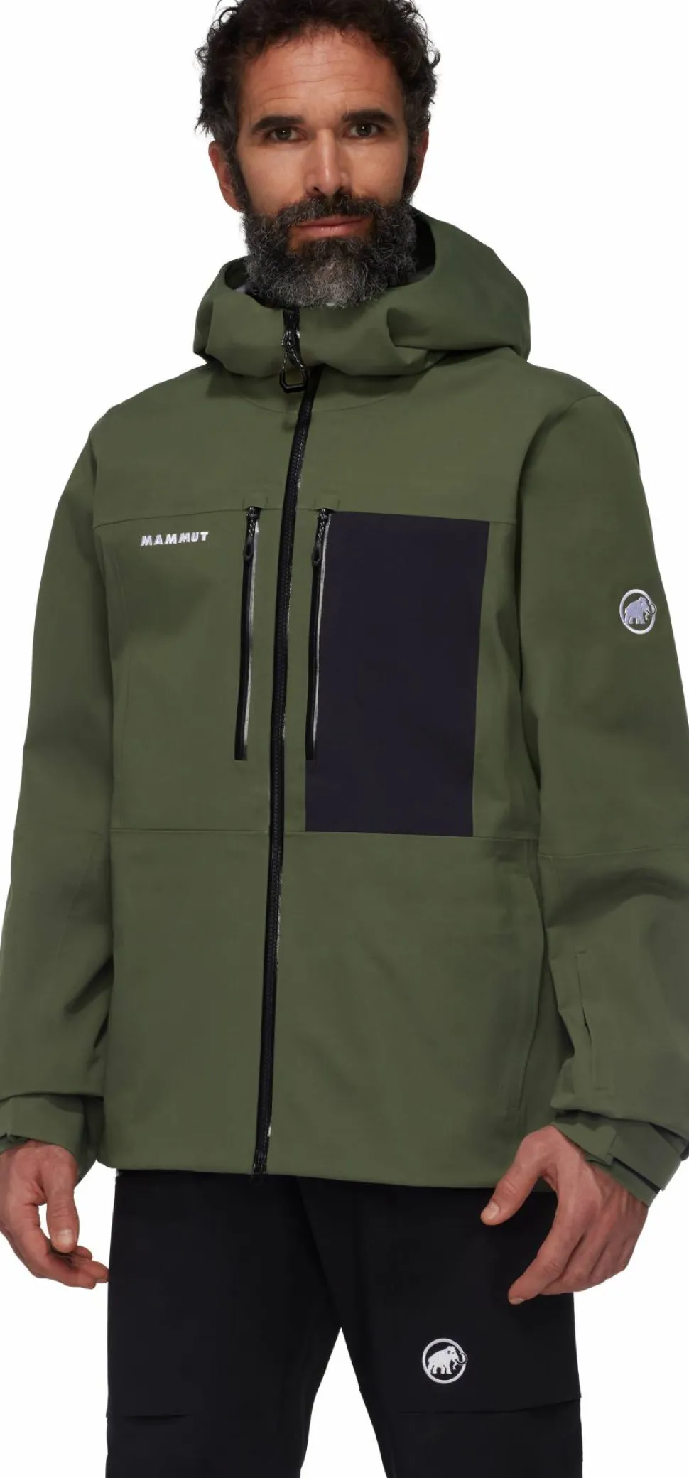 Mammut Men's Stoney Hardshell Hooded Jacket Dark Marsh-black