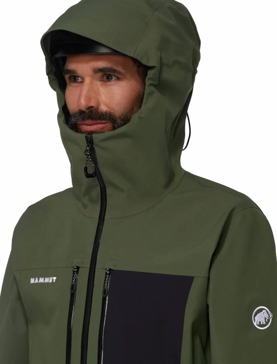 Mammut Men's Stoney Hardshell Hooded Jacket Dark Marsh-black