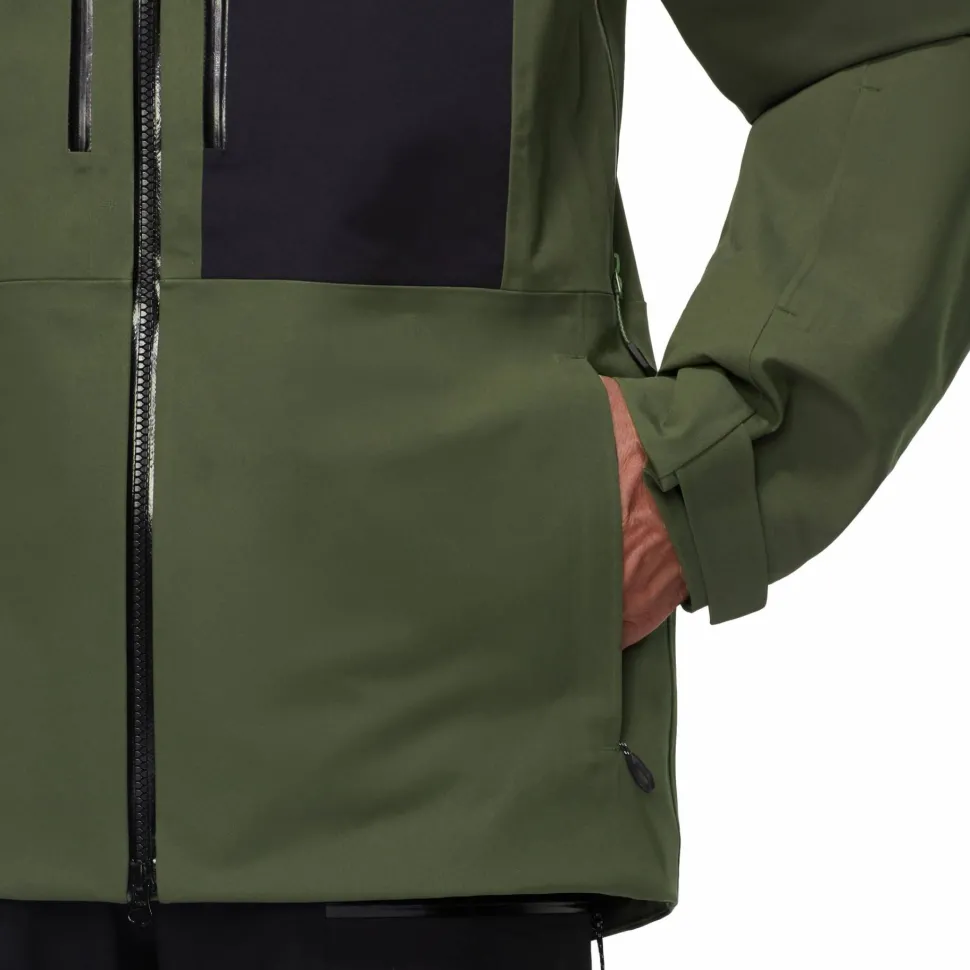 Mammut Men's Stoney Hardshell Hooded Jacket Dark Marsh-black