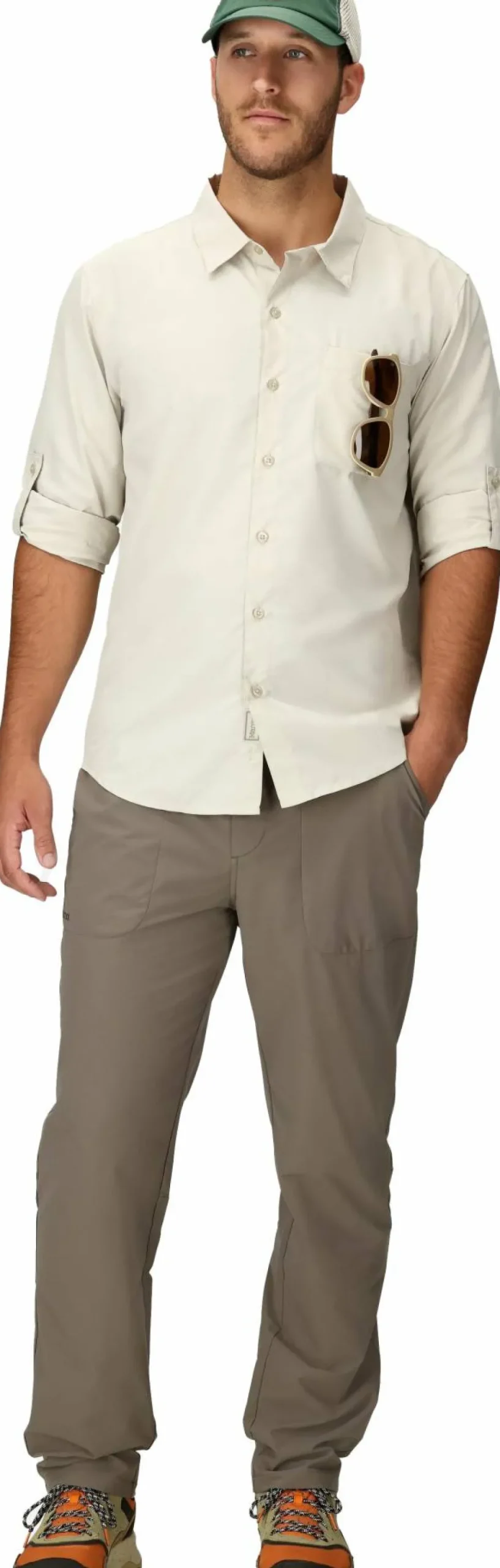 Marmot Men's Airexchange Upf 40 Ls Shirt Birch Bark