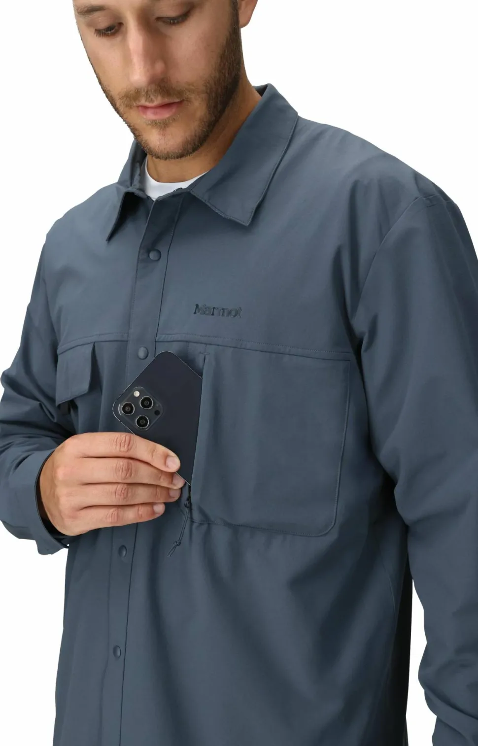 Marmot Men's Airexchange Upf 40 Overshirt Thunderhead