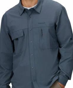 Marmot Men's Airexchange Upf 40 Overshirt Thunderhead