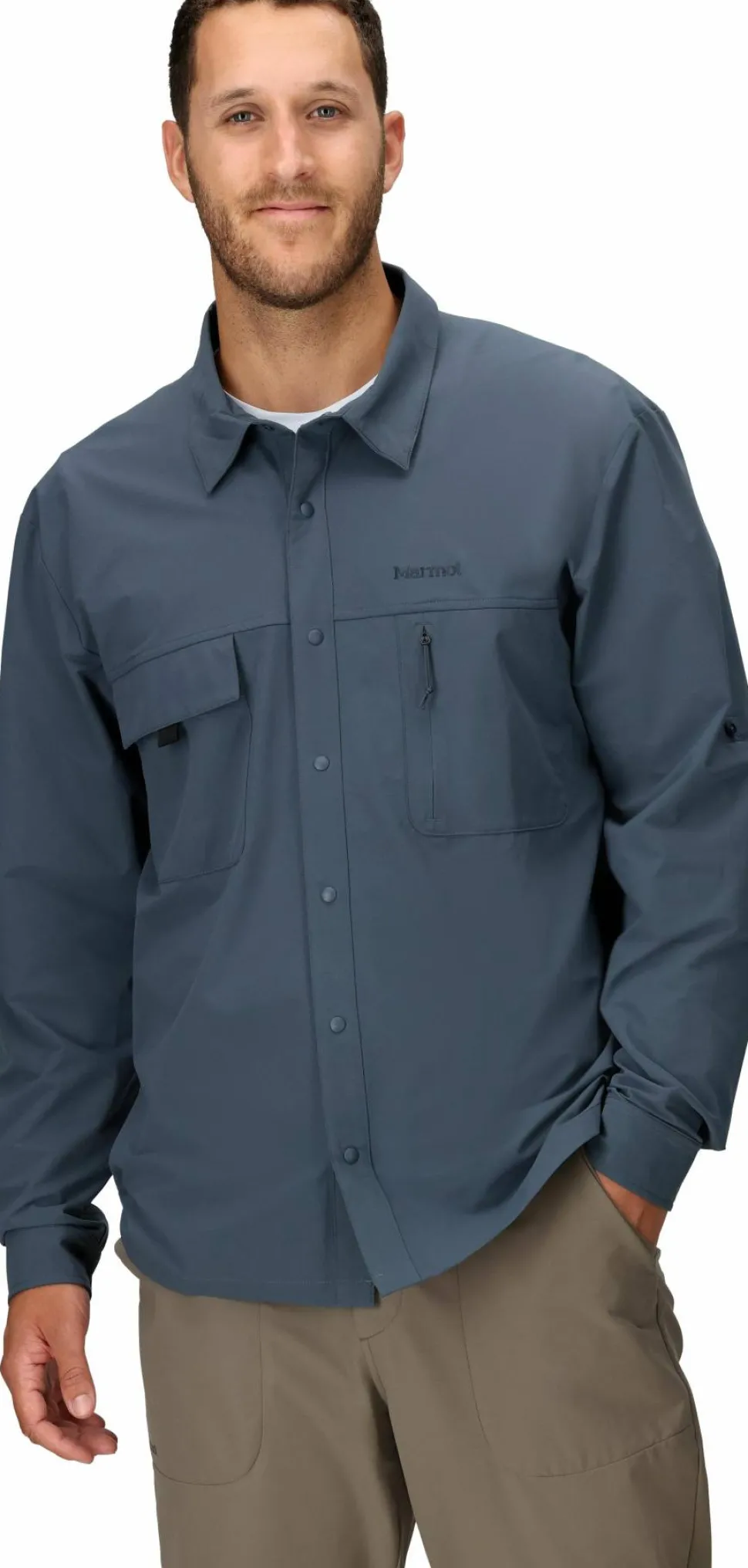Marmot Men's Airexchange Upf 40 Overshirt Thunderhead