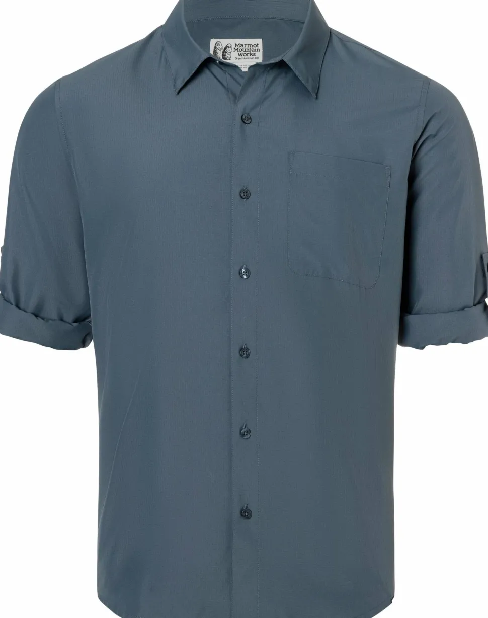 Marmot Men's Airexchange Upf 40 Ls Shirt Thunderhead