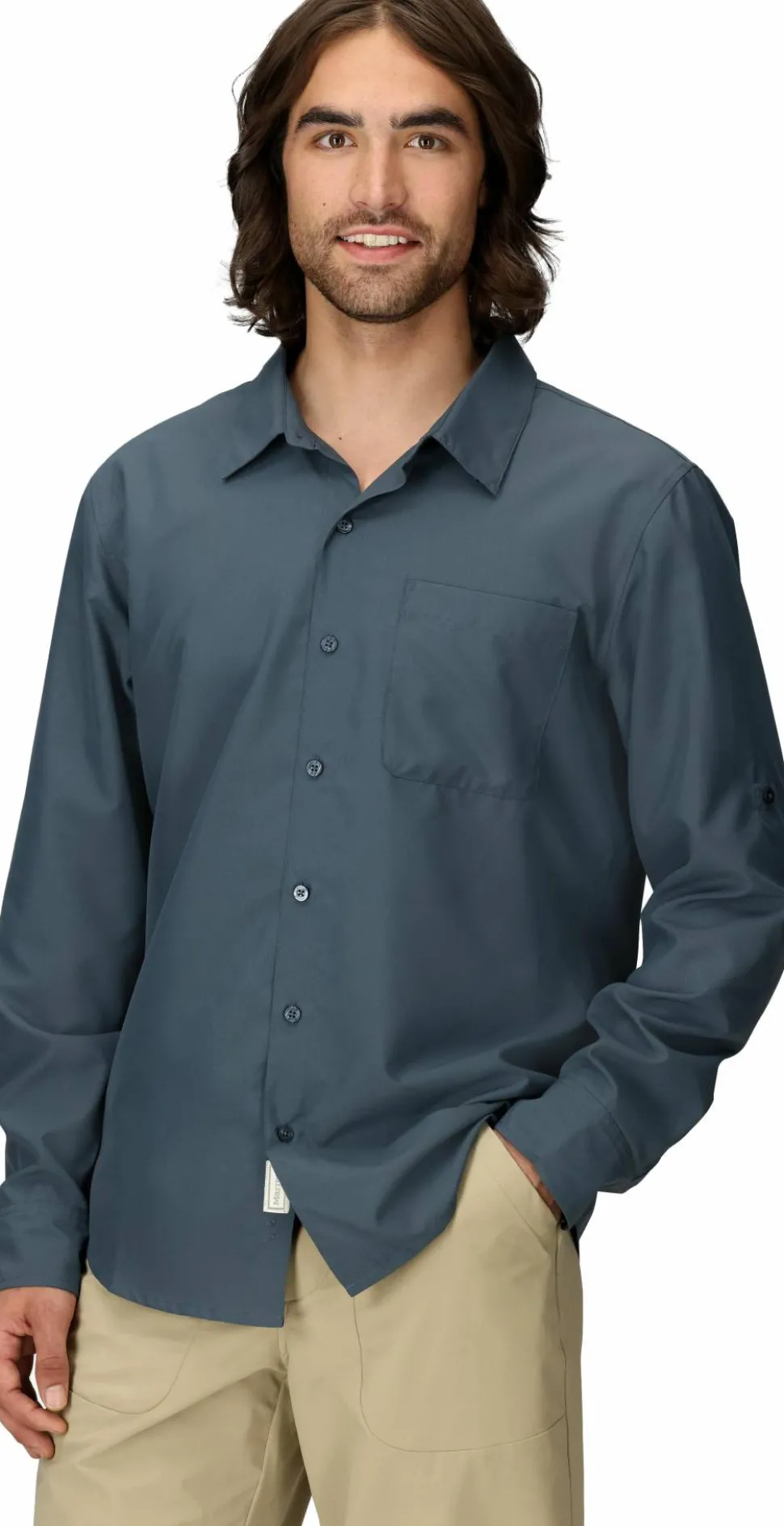 Marmot Men's Airexchange Upf 40 Ls Shirt Thunderhead