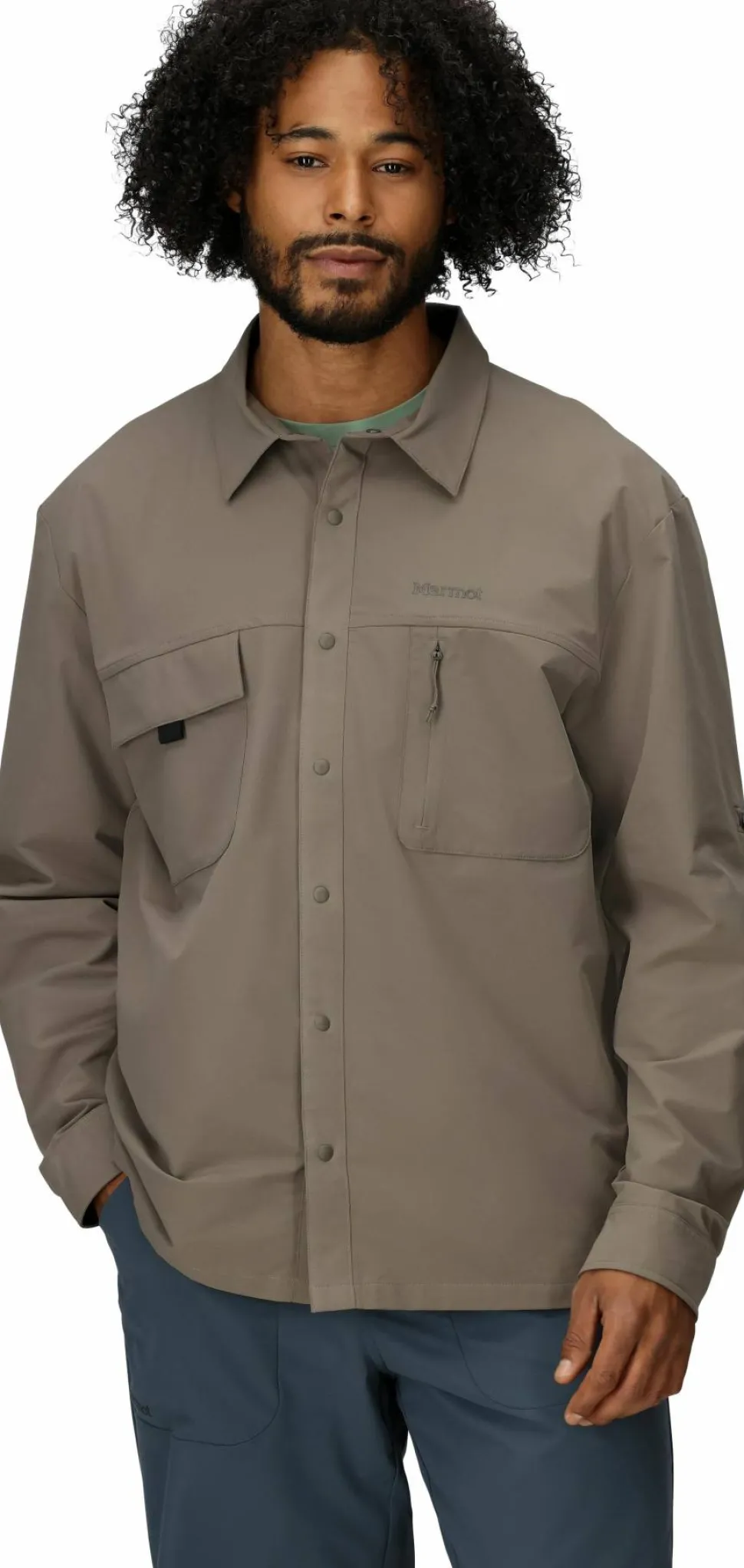 Marmot Men's Airexchange Upf 40 Overshirt Claystone