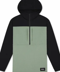Mons Royale Men's Offgrid Merino Fleece 1/2 Zip Long Sleeve Willow/Black