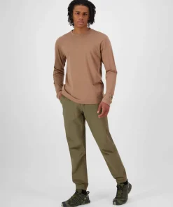 Mons Royale Men's Yonder Merino Organic Cotton Long Sleeve Mocha