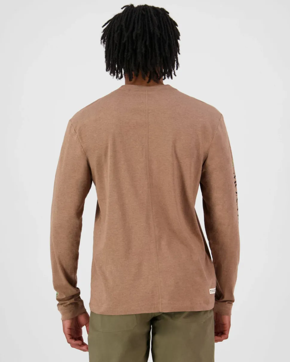 Mons Royale Men's Yonder Merino Organic Cotton Long Sleeve Mocha