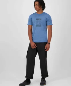Mons Royale Men's Zephyr Merino Tencel T-Shirt Steel Blue