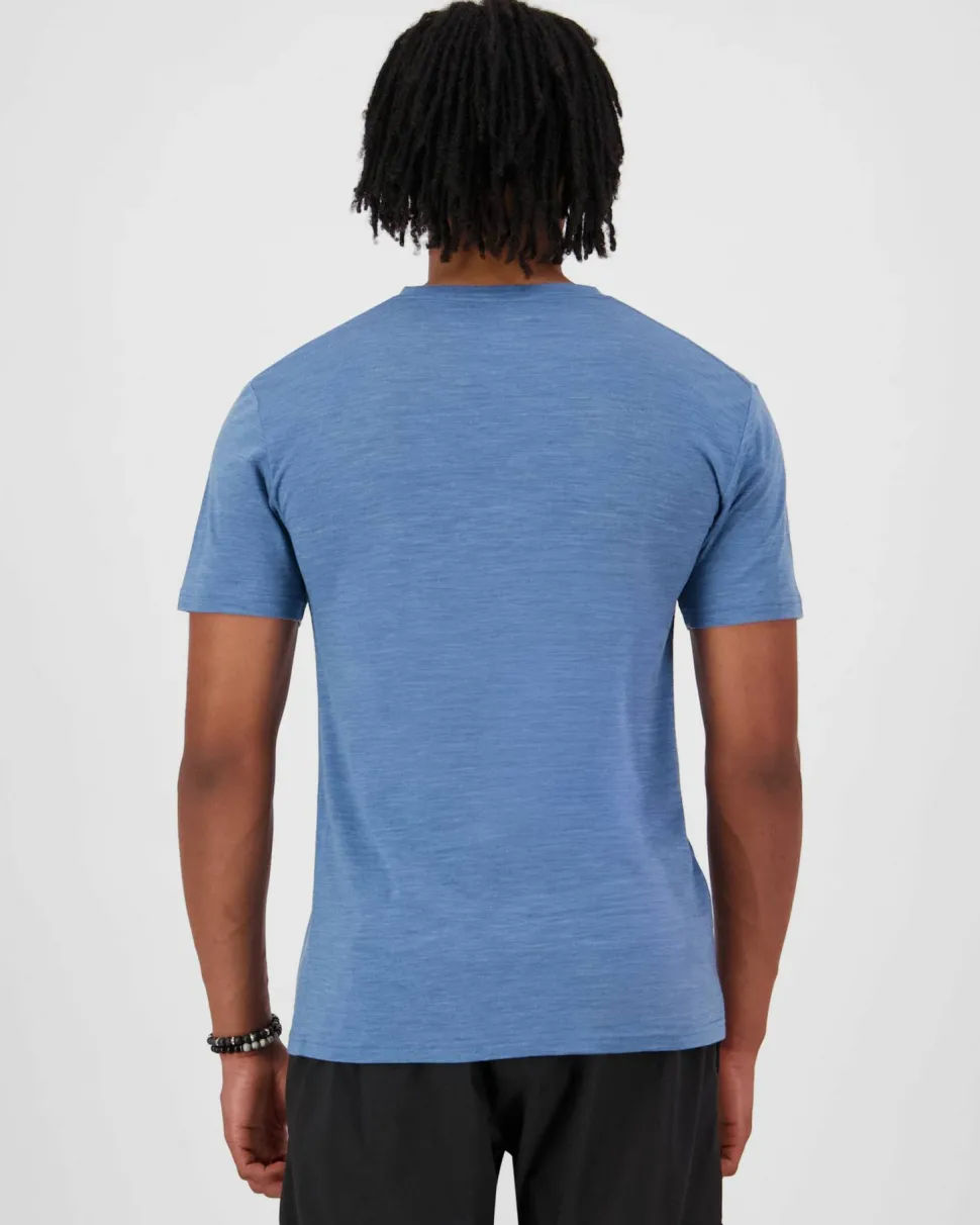 Mons Royale Men's Zephyr Merino Tencel T-Shirt Steel Blue