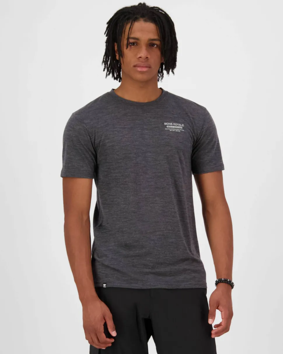 Mons Royale Men's Zephyr Merino Tencel T-Shirt Smoke