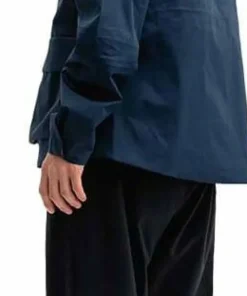 Mountain Works Unisex Utility Hybrid Rain Jacket Dress Blue