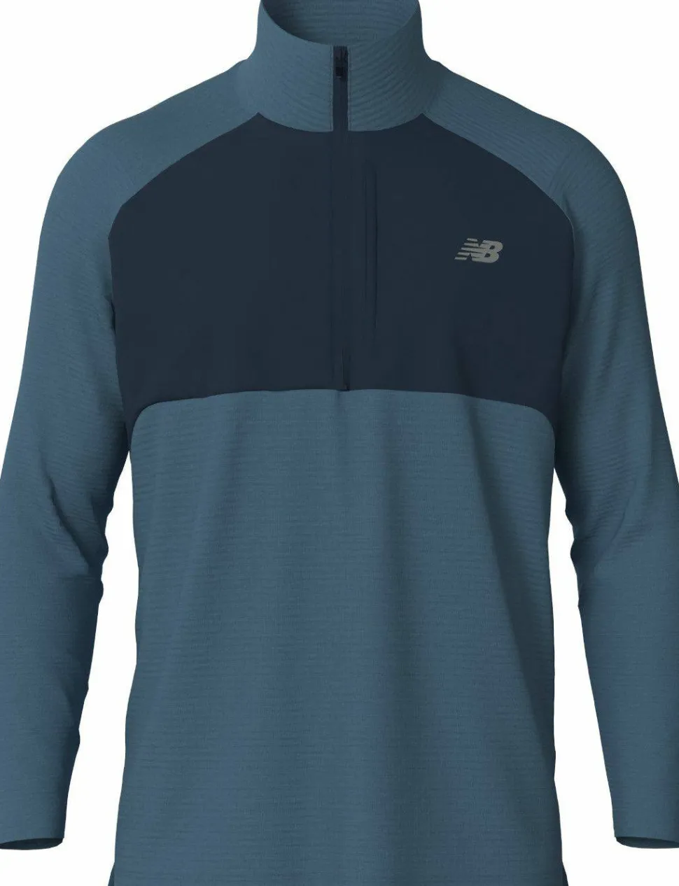 New Balance Men's Athletics Heat Grid 1/2 Zip Heather Blue