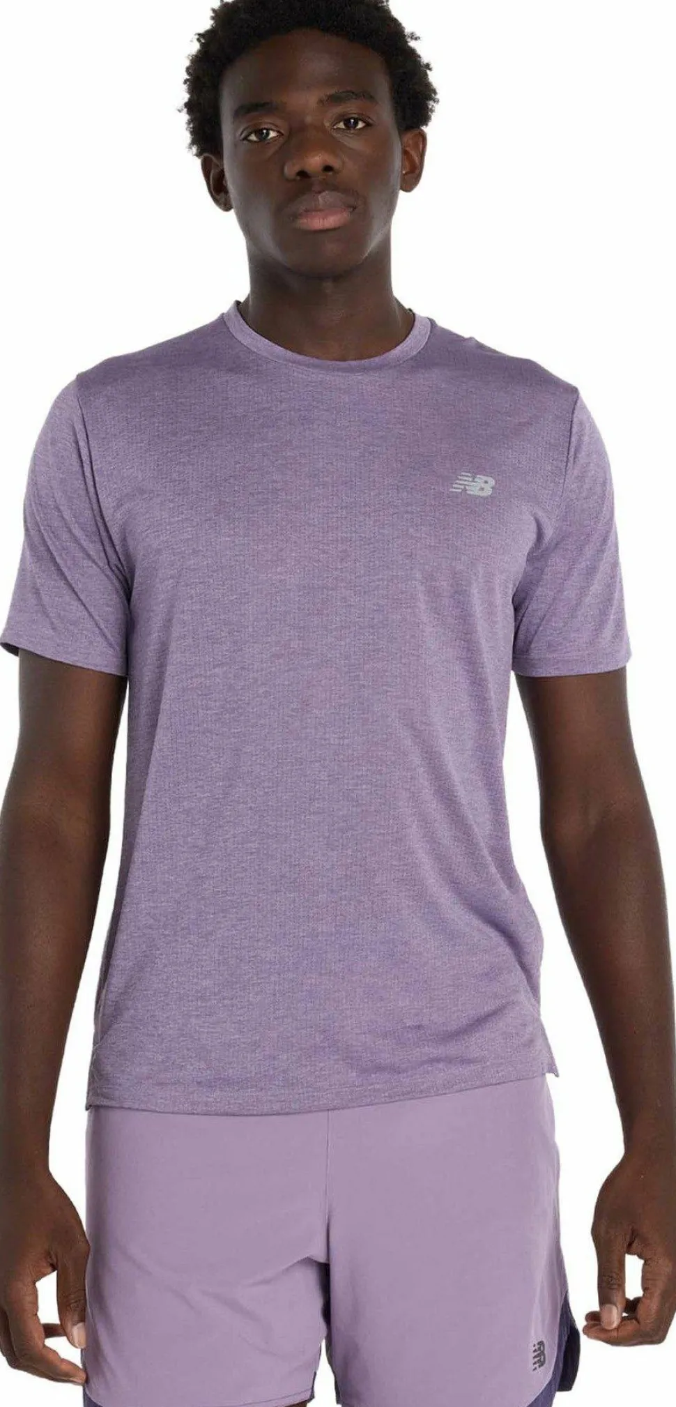 New Balance Men's Athletics T-Shirt Candied Violet Heather