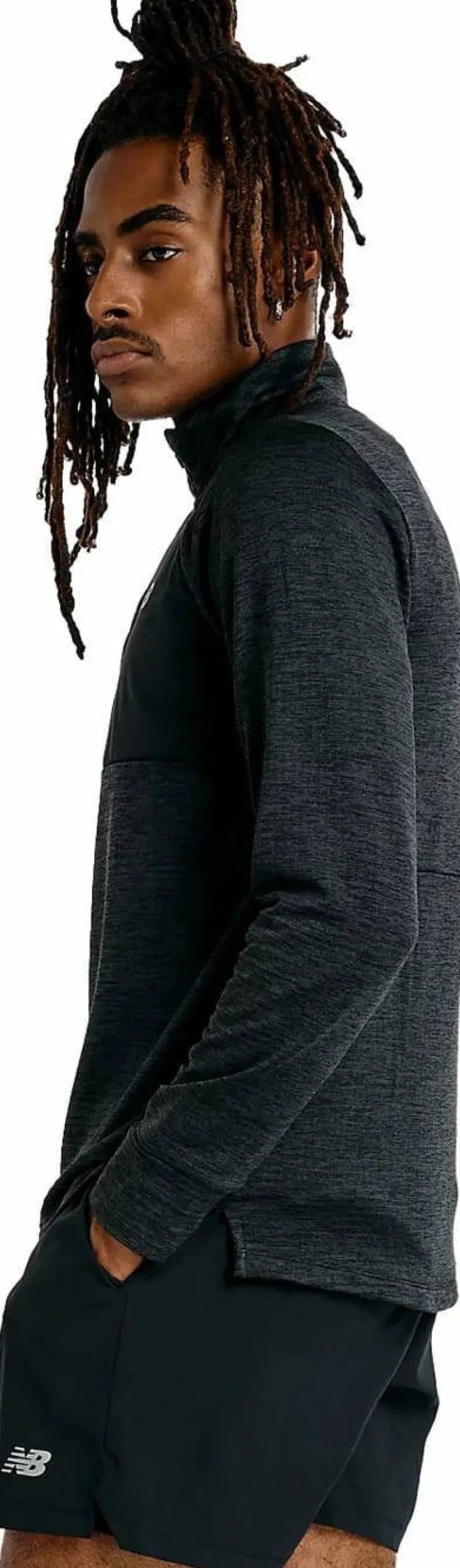 New Balance Men's Athletics Heat Grid 1/2 Zip Black