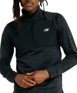 New Balance Men's Athletics Heat Grid 1/2 Zip Black