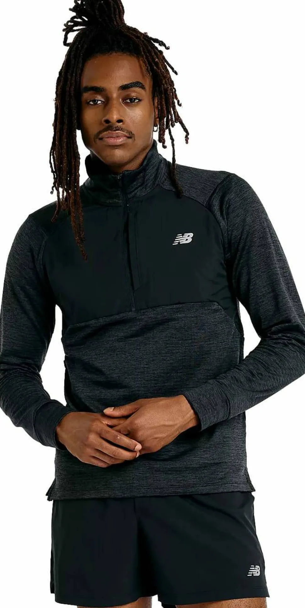 New Balance Men's Athletics Heat Grid 1/2 Zip Black