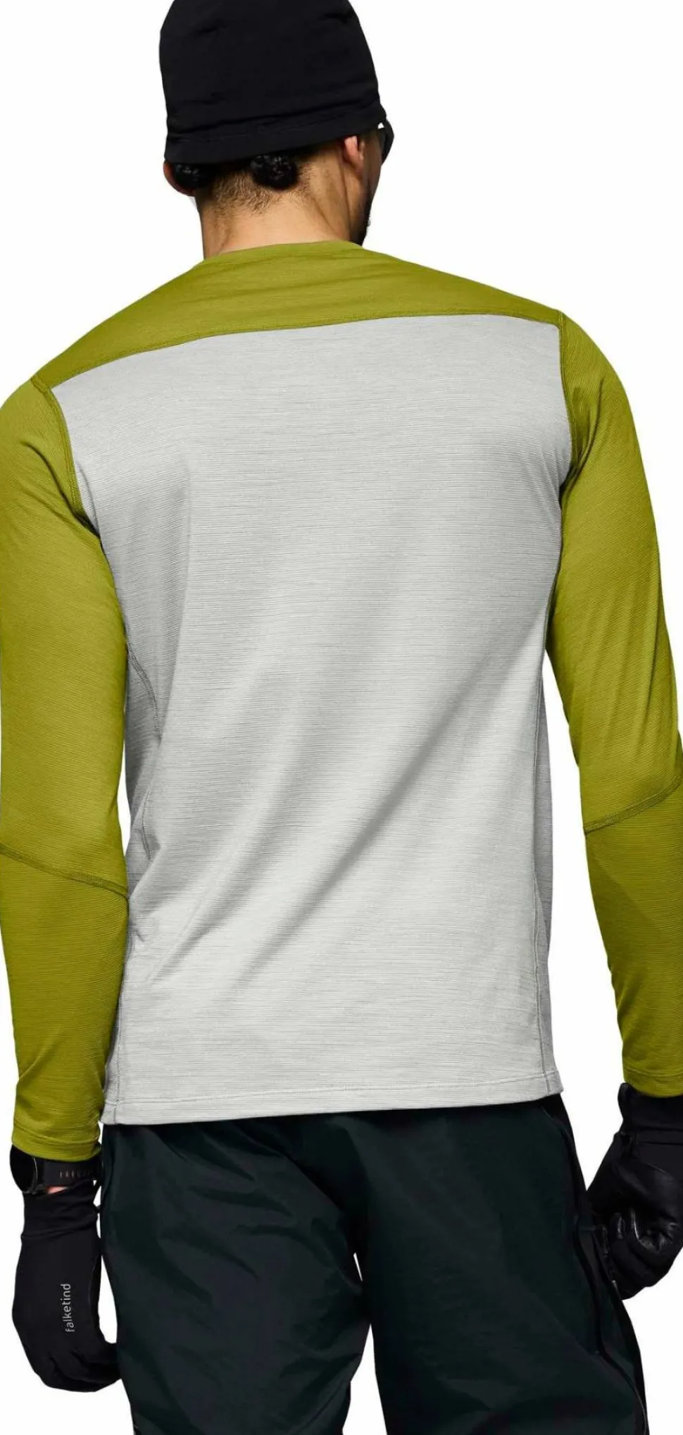 Norrøna Men's Falketind EqualiserUll Long Sleeve Golden Lime/Whisper White
