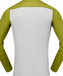 Norrøna Men's Falketind EqualiserUll Long Sleeve Golden Lime/Whisper White