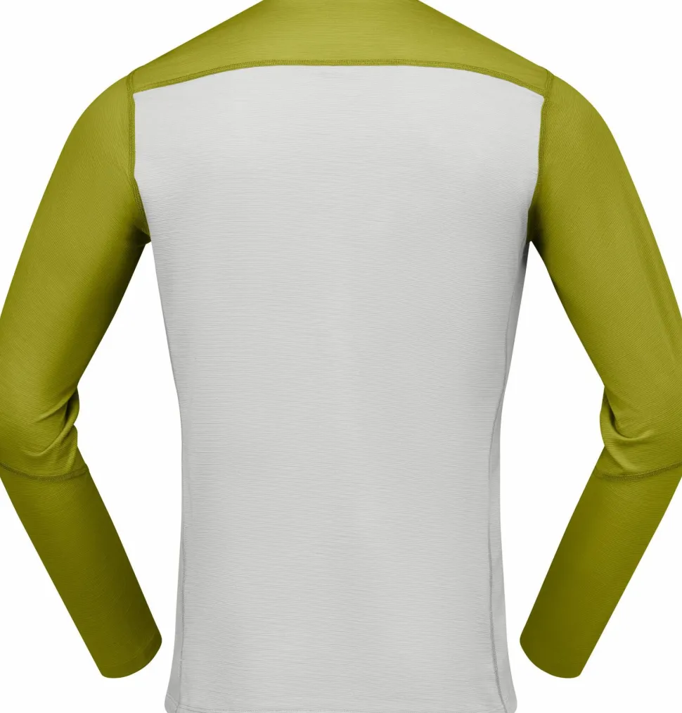 Norrøna Men's Falketind EqualiserUll Long Sleeve Golden Lime/Whisper White