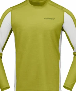 Norrøna Men's Falketind EqualiserUll Long Sleeve Golden Lime/Whisper White