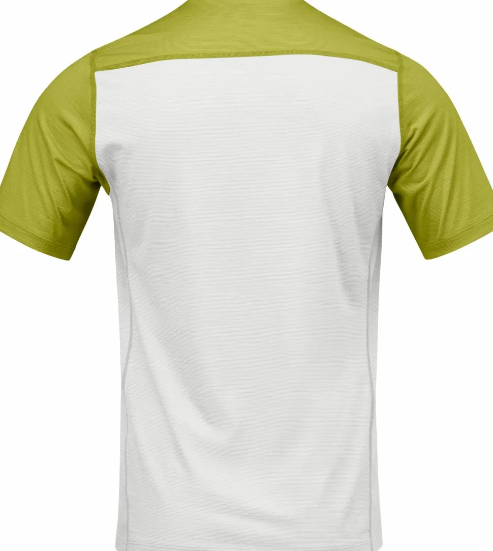 Norrøna Men's Falketind EqualiserUll T-shirt Golden Lime/whisper White