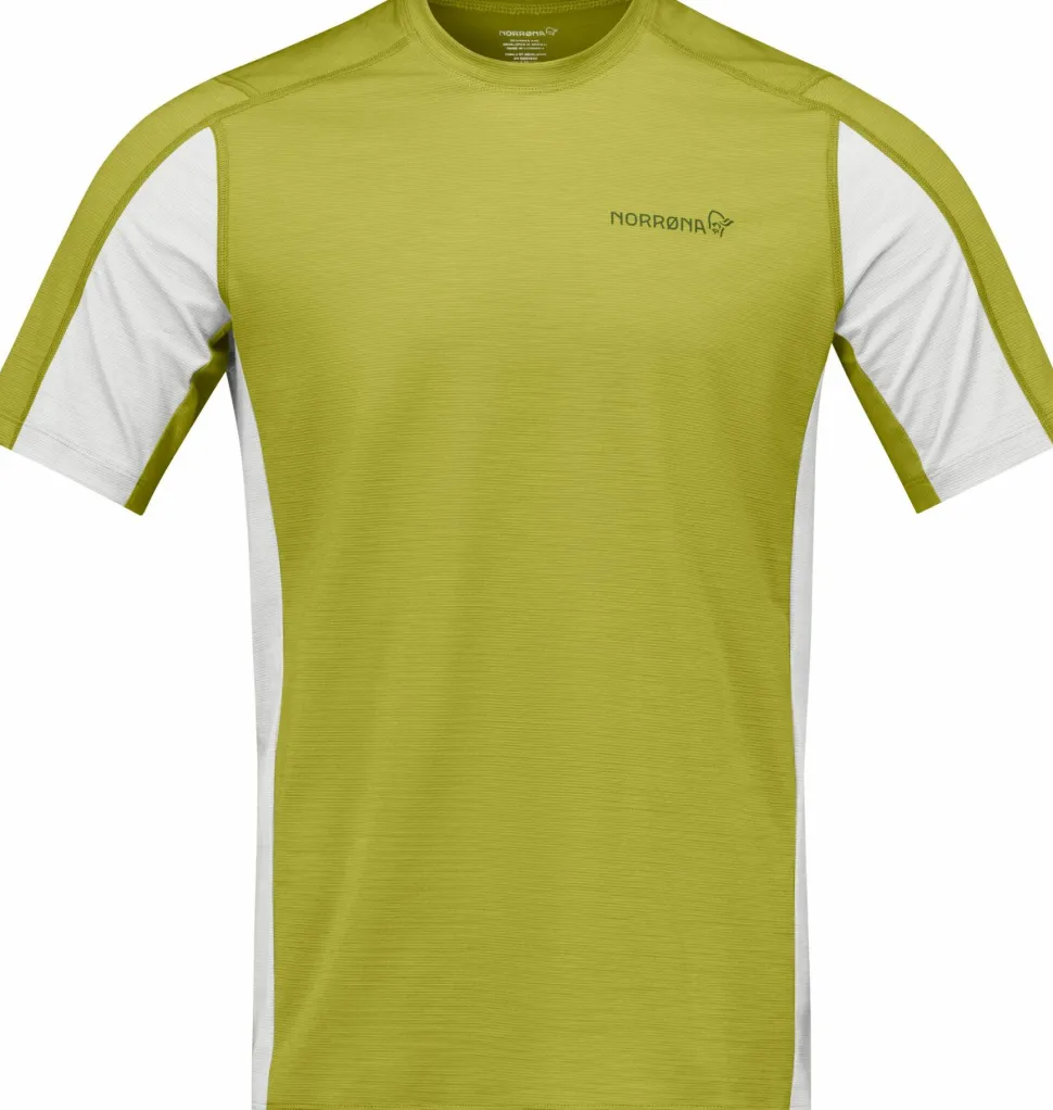 Norrøna Men's Falketind EqualiserUll T-shirt Golden Lime/whisper White