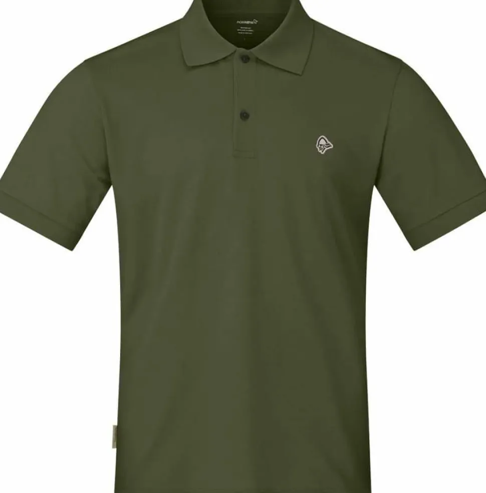 Norrøna Men's femund cotton Polo Shirt Olive Night