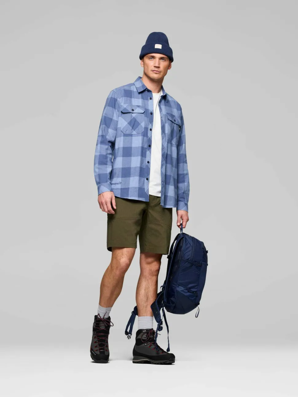 Norrøna Men's Femund Flannel Lightweight Shirt Frozen Fjord