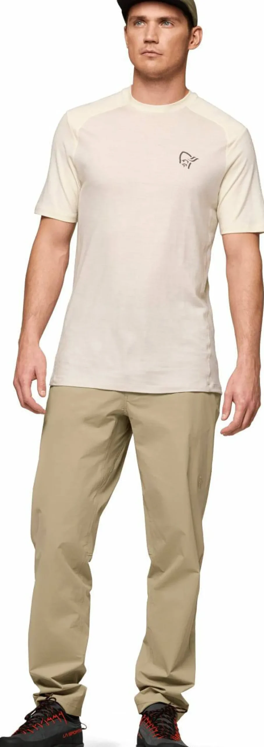 Norrøna Men's Femund PureUll T-Shirt Oatmeal/whisper White
