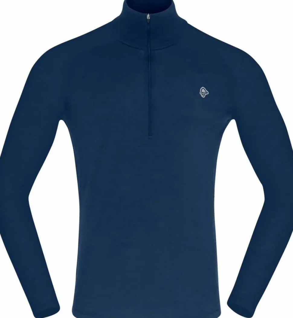 Norrøna Men's Femund PureUll Zip Neck Indigo Night