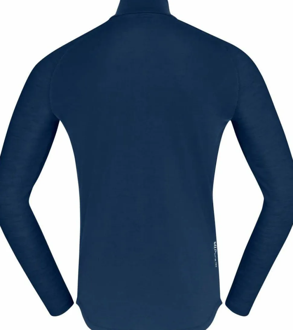 Norrøna Men's Femund PureUll Zip Neck Indigo Night