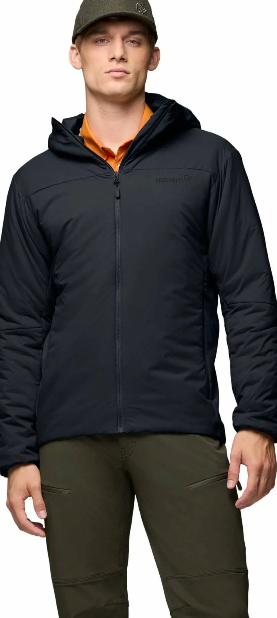 Norrøna Men's Femund Thermo60 Zip Hood Caviar Black