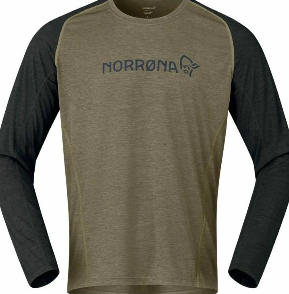Norrøna Men's Fjørå Equaliser Lightweight Long Sleeve Olive Night
