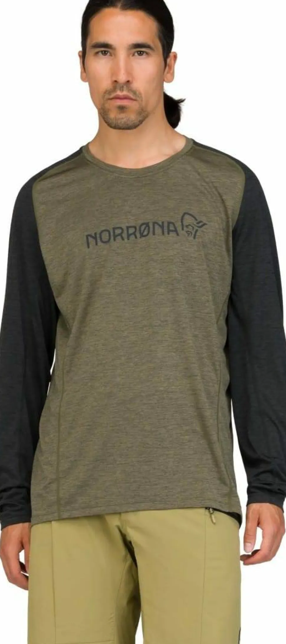 Norrøna Men's Fjørå Equaliser Lightweight Long Sleeve Olive Night
