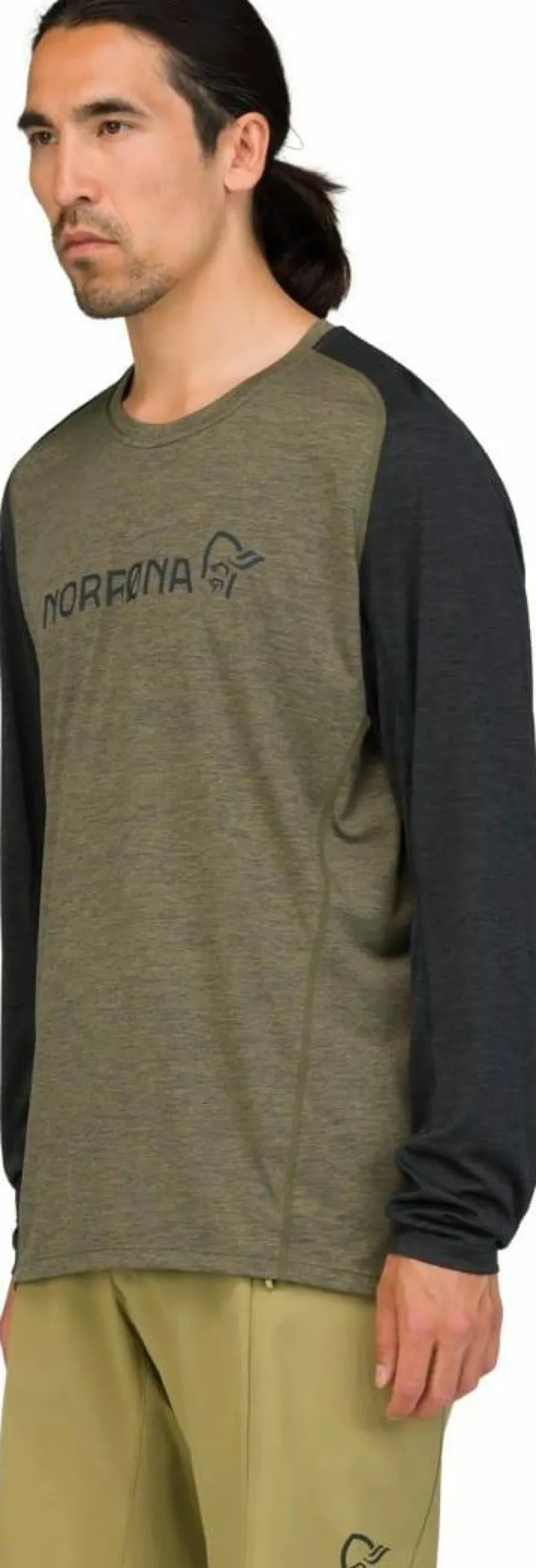 Norrøna Men's Fjørå Equaliser Lightweight Long Sleeve Olive Night