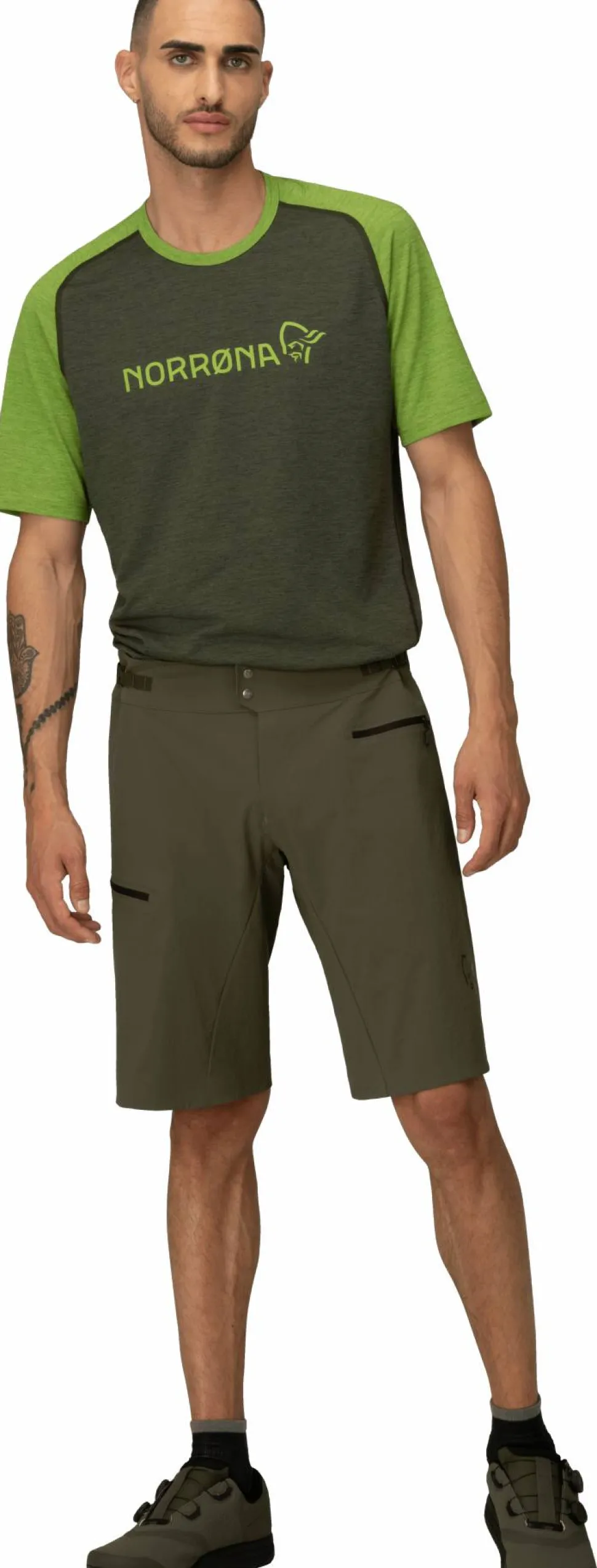 Norrøna Men's Fjørå Flex1 Light Shorts Olive Night