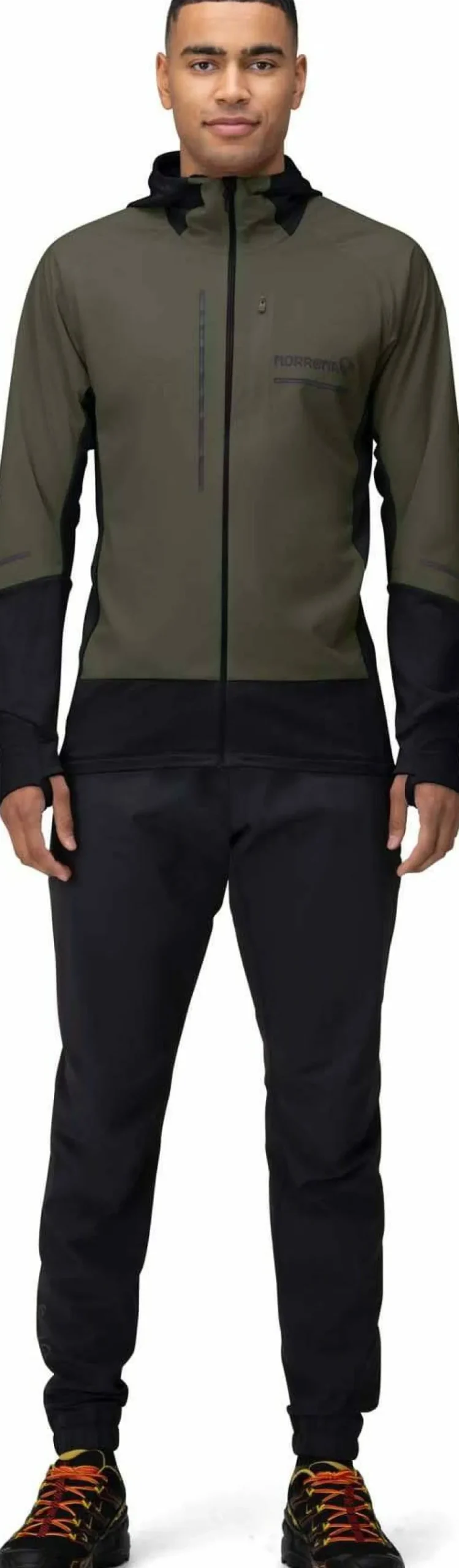 Norrøna Men's Senja Alpha90 Zip Hood Olive Night