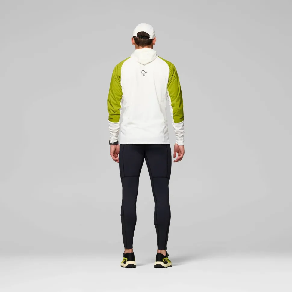 Norrøna Men's Senja Alpha90 Zip Hood Golden Lime/snow White