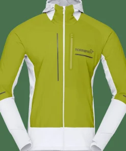 Norrøna Men's Senja Alpha90 Zip Hood Golden Lime/snow White