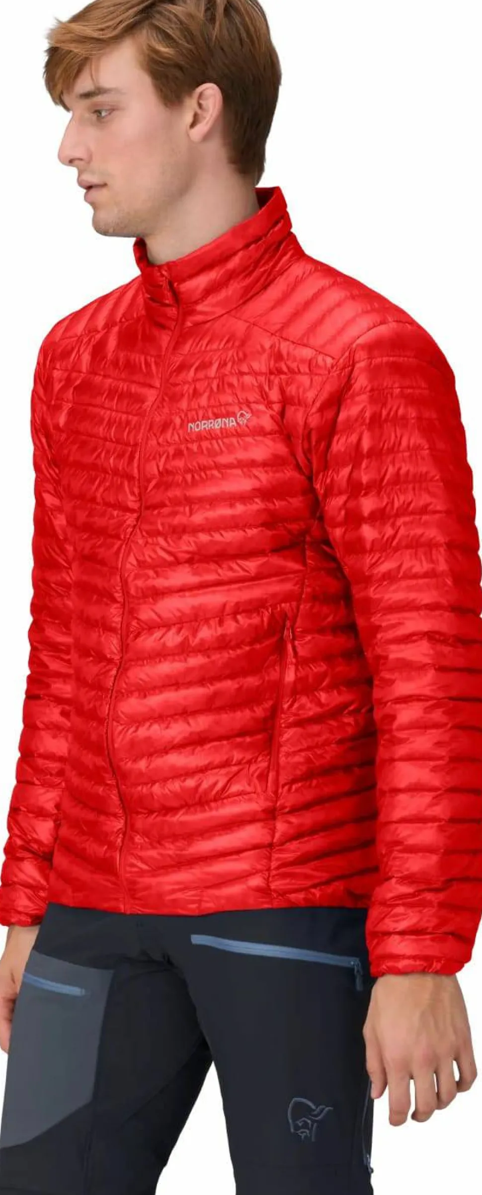 Norrøna Men's Trollveggen Superlight Down Jacket Arednalin Red