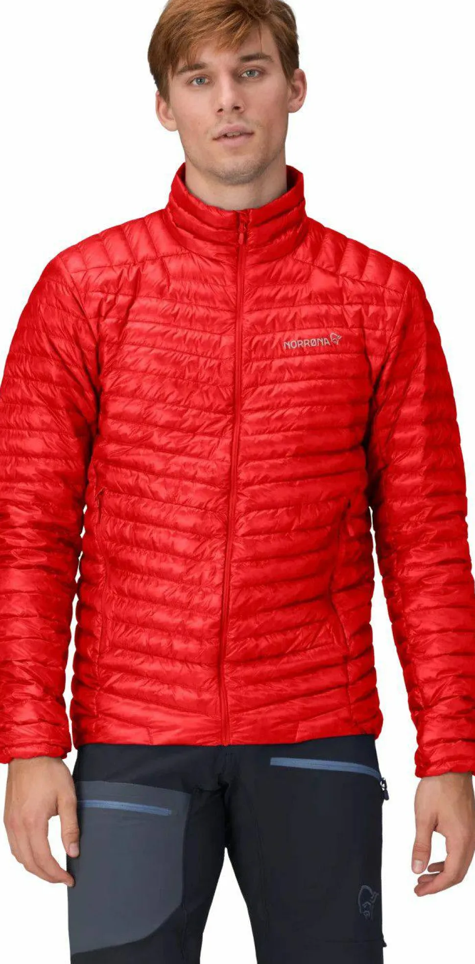 Norrøna Men's Trollveggen Superlight Down Jacket Arednalin Red