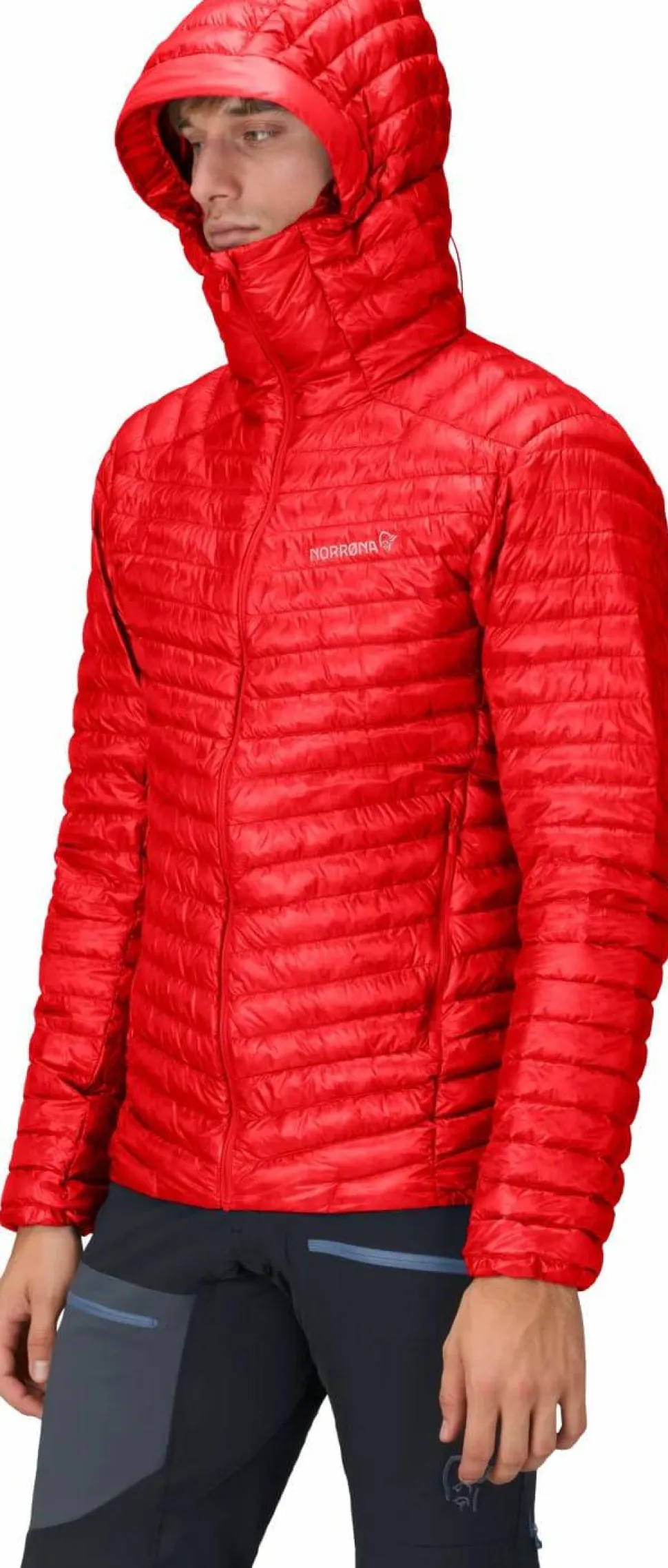 Norrøna Men's Trollveggen Superlight Down Hood Arednalin Red