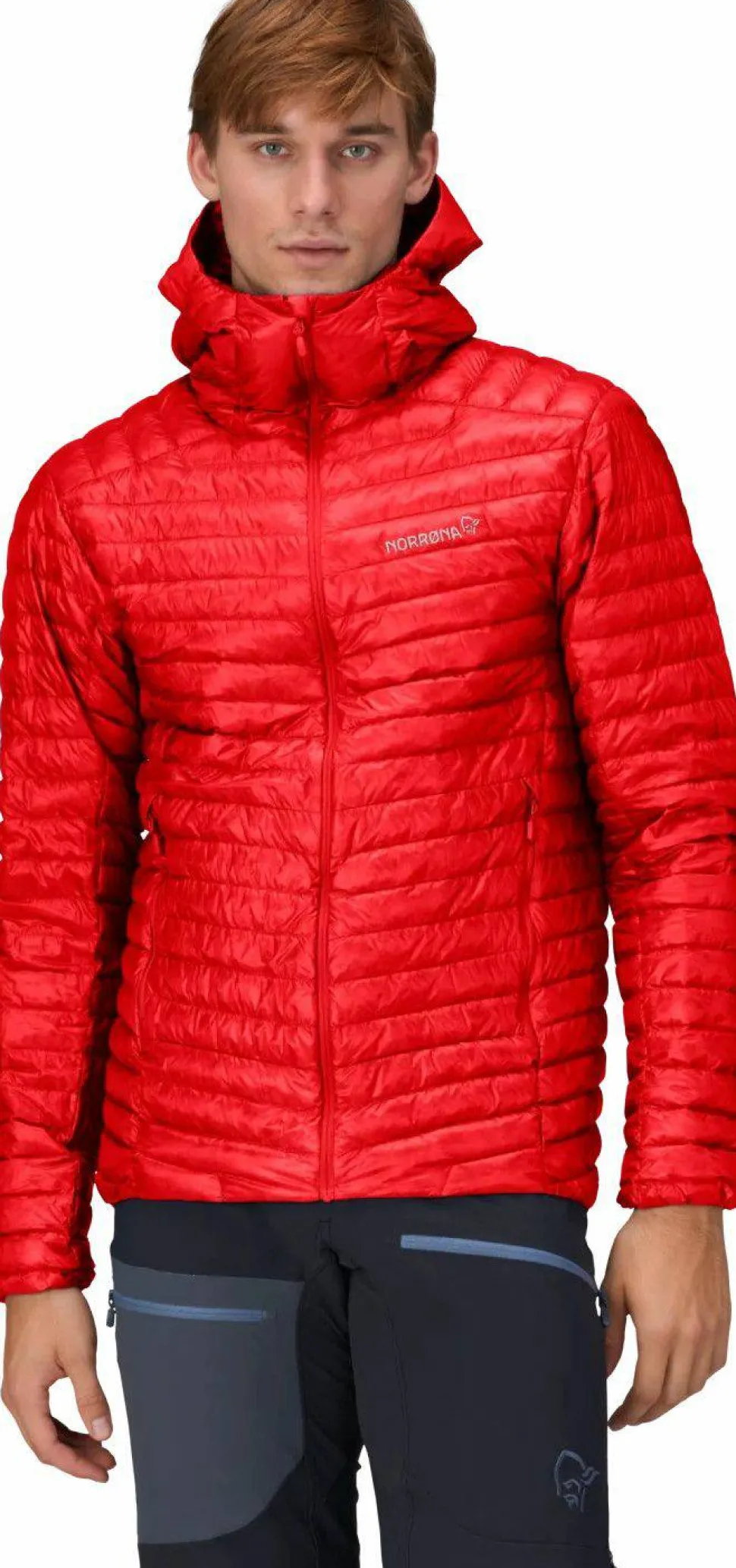 Norrøna Men's Trollveggen Superlight Down Hood Arednalin Red