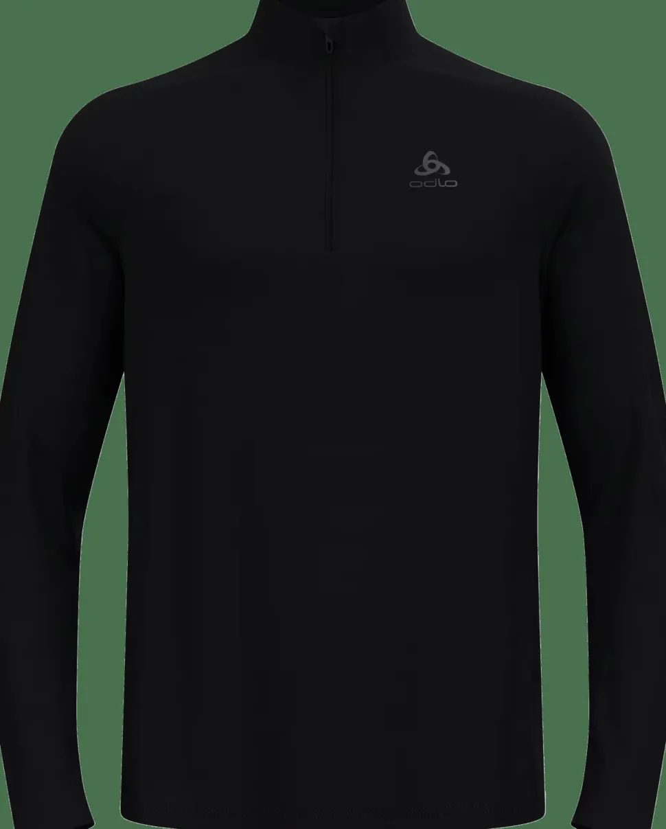 Odlo Men's Mid Layer Essential 1/2 Zip Black - Black